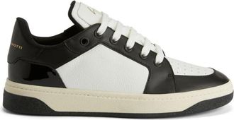 Giuseppe Zanotti Witte leren lage sneaker - Heren - Sneakers - Wit - 42 EU - Katoen - Schoenen