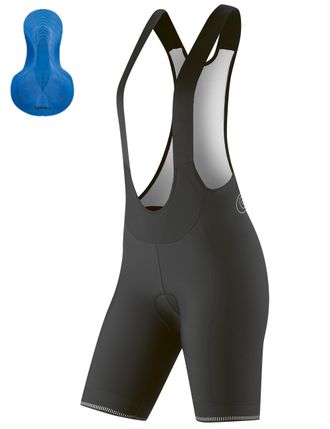 Gonso Fahrradhose GONSO Sitivo W BIB 0, Damen, Gr. 34, Normalgr&ouml;ssen, schwarz (blau), 65% Polyamid, 35% Elastan, Hosen Fahrradhose, Damen Rennradhose mit in
