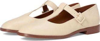 Franco Sarto Kenley Mary Jane Womens Flat Shoes Ivory White : 6.5 M, Leather