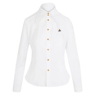 Vivienne Westwood Overhemden, Dames, Wit, S, Katoen, Violin Shirt
