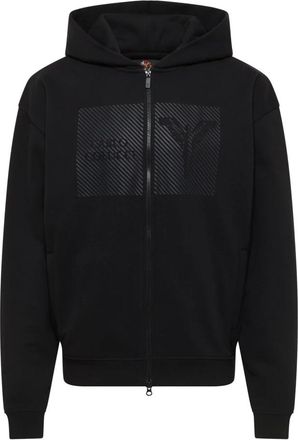 Carlo Colucci Hoodies & sweatvesten, Heren, Zwart, M, Minimalistische Rits Sweatvest