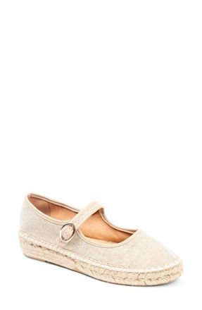 Patricia Green Colette Mary Jane Espadrille in Natural Linen at Nordstrom, Size 8
