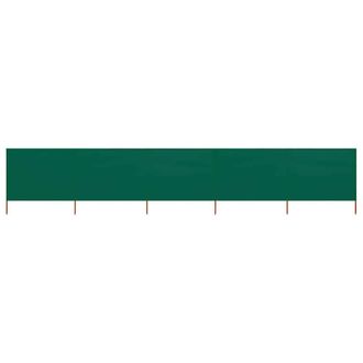 vidaXL Paravientos De Playa De 5 Paneles Tela Verde 600x120 Cm Vidaxl