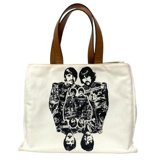 Stella McCartney Stella Mccartney White Yellow Canvas Tote Bag (Pre-Owned)