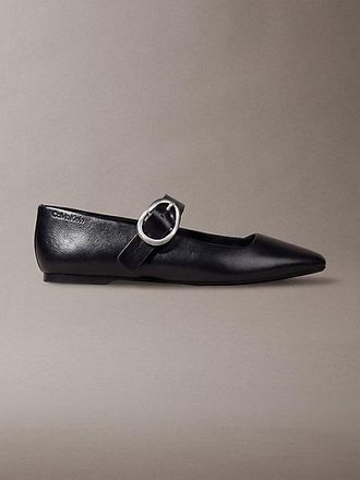 Calvin Klein Leather Mary Jane Ballerinas