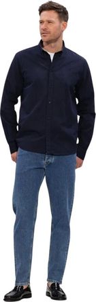 Les Deux Heren, Overhemden, Blauw, Maat: XL Katoen