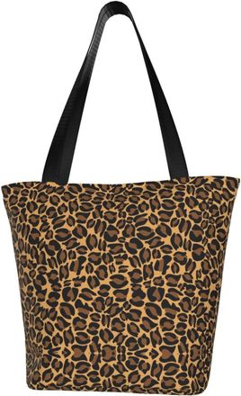 AOOEDM Cheetah Print Tote Bag Women Capacity Shoulder Grocery Shopping Bags