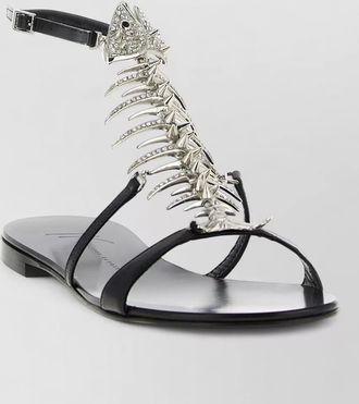Giuseppe Zanotti sandals slim style embellished metallic detail