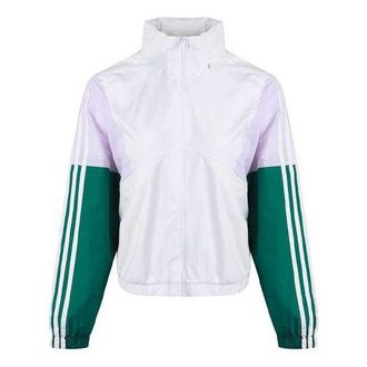 adidas (WMNS) adidas neo SS Track Top Jacket White Green GJ5353