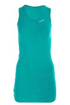 Winshape Longtop WINSHAPE WTR15, Damen, Gr. XL, gr&uuml;n (ocean gr&uuml;n), 90% Baumwolle, 10% Elasthan, Rundhals, Tops Longtop, mit seitlicher Raffung