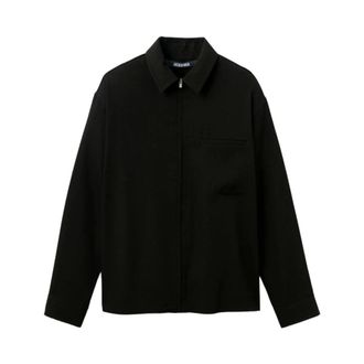Jacquemus Light Jackets, male, Black, Size: S La Chemise Mecano
