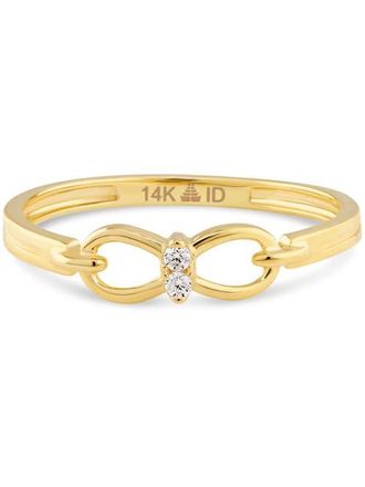 Devata Infinity Ring in 14K Gold with Cubic Zirconia, 11mm in Yellow Gold at Nordstrom, Size 8