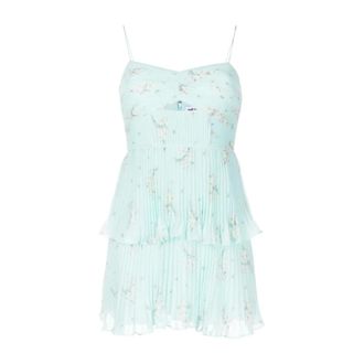 Self Portrait Dames, Jurken, Blauw, Maat: S Poliester