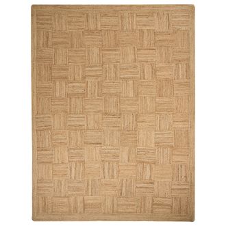 Beliani Beliani - Alfombra De Yute Natural En Estilo Boho Con Cuadros Beige 300 X 400 Cm Esentepe