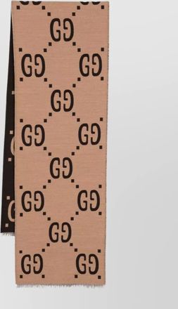Gucci wool silk jacquard scarf