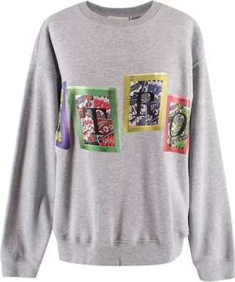 Etro Grey Comic Print Sweatshirt Size L