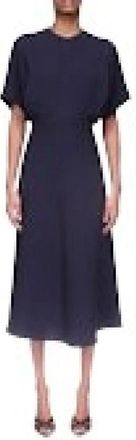 Victoria Beckham Eleanor Midi Jurk - Dames - Casual kleedjes - Blauw - XS - Kleedjes