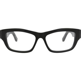 Balenciaga 54mm Rectangular Optical Glasses in Black Black Transparent at Nordstrom Rack
