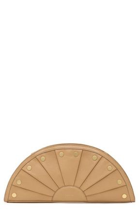 Hammitt Shelley Clutch in Toasty Sand/Brushed Gold at Nordstrom