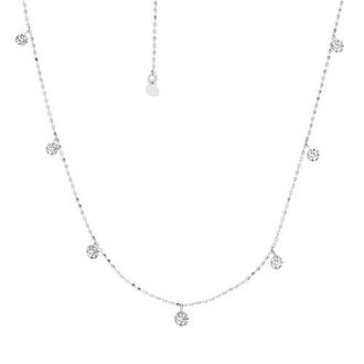 Graziela Tiny Floating Necklace in White in White Gold at Nordstrom