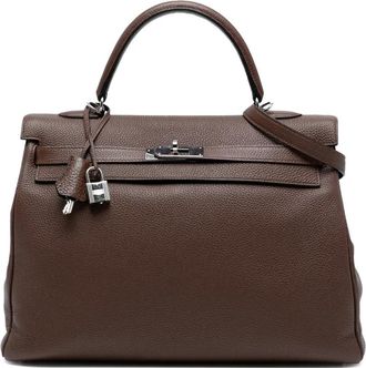Herm&egrave;s 2013 Togo Kelly II Retourne 35 satchel - Bruin