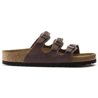 Birkenstock Softbed Florida Sandalen in Habana - Dames - Sandalen - Bruin - 42 EU - Leer - Schoenen