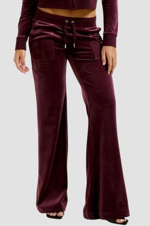 OEM Pantalones Juicy Couture Layla De Tiro Bajo Para Mujer, Color Ciruela, Talla S
