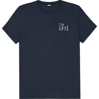 Dalix Be Kind Womens Relaxed Tee in Navy Blue at Nordstrom, Size Xx-Large