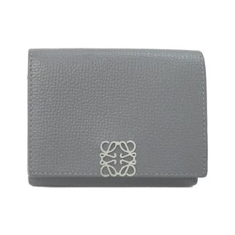 Loewe Gray Leather Wallet (Tri-Fold) (Pre-Owned)