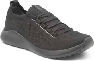 Aetrex Womens Carly Slip On Sneaker In Black/black