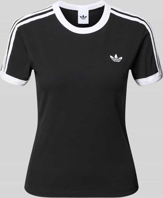 adidas Originals Slim Fit T-Shirt aus Baumwoll-Mix in Black, Gr&ouml;&szlig;e XS
