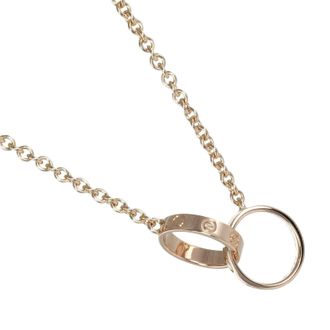 Cartier Rose Gold Intertwined Love Ring Necklace