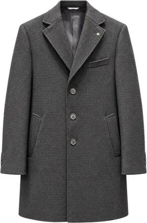 Manuel Ritz Microdibujo Coat - - Coats - Uomo - Grigio - 2XL