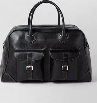 Brunello Cucinelli italian weekender travel bag dual handles