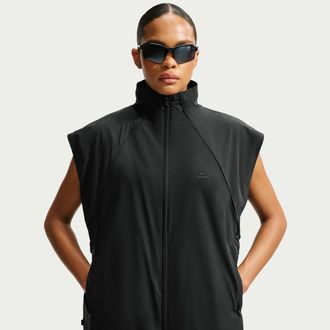 Nike Womens SKIMS Stretch Nylon Oversized Vest in Black | IU2225-054