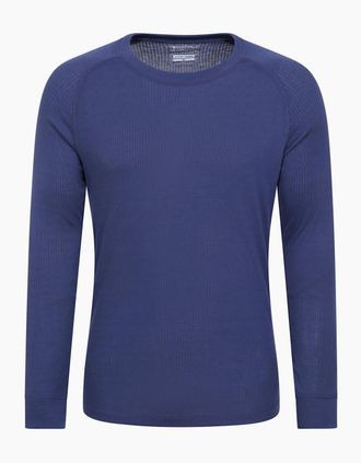 Mountain Warehouse Mens Mountain Warehouse Mens Talus Round Neck Long-Sleeved Thermal Top - Navy - Size: 48