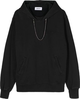 AMBUSH Mens Ballchain Hoodie - Black Cotton - Size Medium