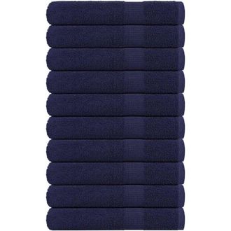 vidaXL Toallas 10 Uds 100% Algod&oacute;n Azul Marino 100x200 Cm 600 Gsm Vidaxl
