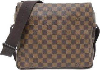 Louis Vuitton Pre-owned Cross Body Bags, male, Brown, Size: ONE SIZE Pre-owned Naviglio Damier Shoulder Bag