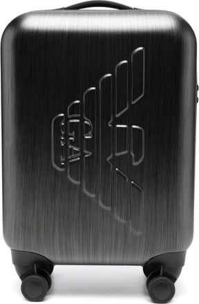 Emporio Armani Trolley Brillo Logo Rel Aguila - - Suitcases - Uomo - Grigio - ONE SIZE