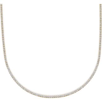 House of Brilliance 14K Yellow Gold 12.0 Cttw Lab Grown Diamond Tennis Necklace at Nordstrom