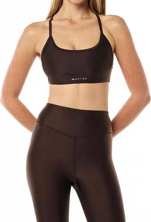 P.E Nation Fairmont Sports Bra In Espresso