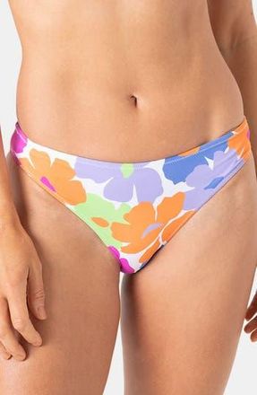 Roxy California Dreamin Reversible Bikini Bottoms in Medium Lime at Nordstrom Rack, Size Large