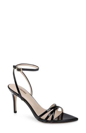 L'agence Dua Ankle Strap Sandal in Black Patent at Nordstrom, Size 6.5