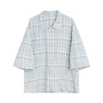 Sunflower Short Sleeve Shirts, male, Blue, Size: XL Adam Shirt