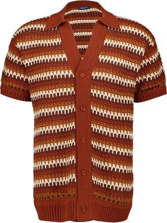 Frescobol Carioca Camicia Pinto alluncinetto a righe - Marrone