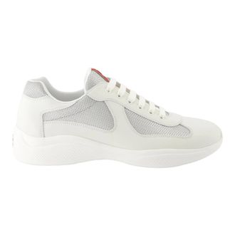 Prada Americas Cup Sneakers - Heren - Schoenen - Wit - Maat: 41 EU Leer