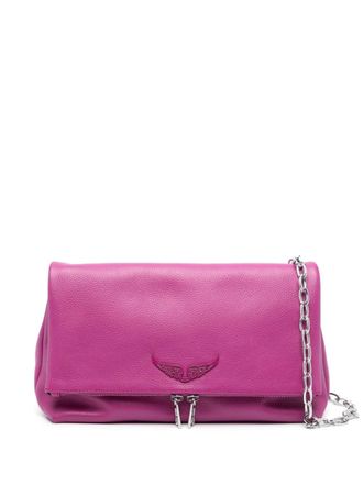 Zadig&Voltaire Rocky bewerkte crossbodytas - Paars