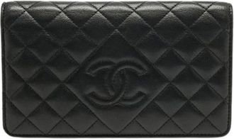 Chanel Pre-owned Wallets, female, Black, Size: ONE SIZE Pre-owned Leather Wallet