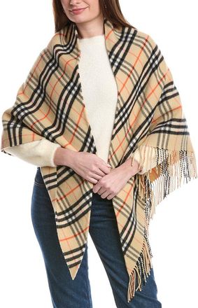 Burberry Check Wool & Cashmere-Blend Cape